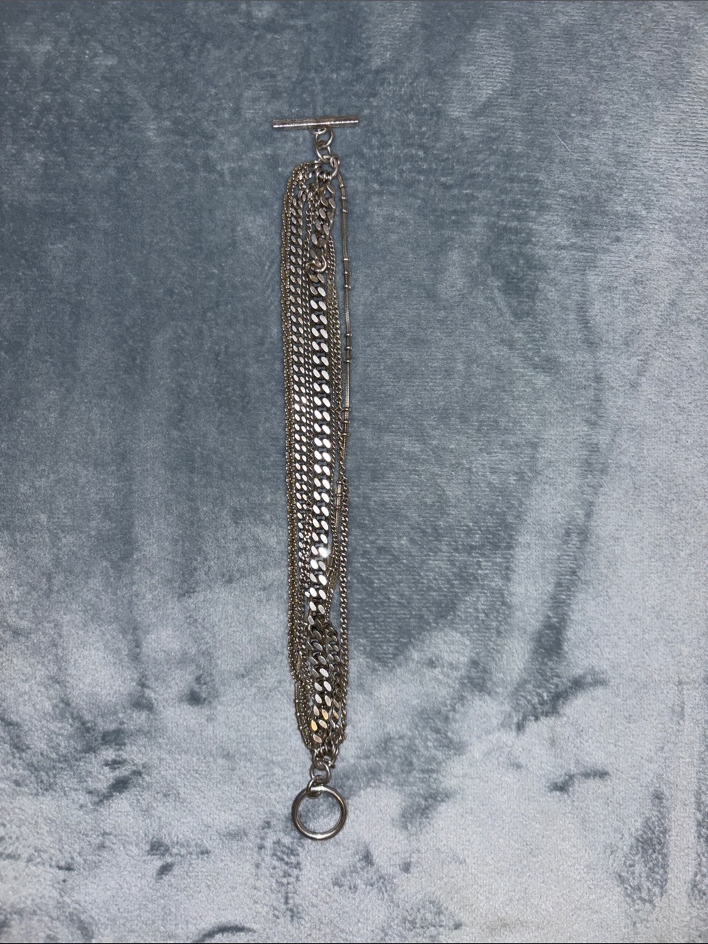 Saint Laurent Layered Silver-Tone Multichain Bracelet